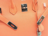 Hermes Birkin 35 Poppy Orange Togo Palladium Hardware Handbag Do0323sxzxde