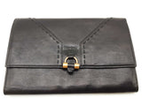 Yves Saint Laurent Ysl Black Leather Travel Wallet Clutch Do1025lorde