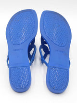 Hermès Egerie Chaine D'ancre Sandals In Blue Tpu Rubber Size 7.5 Fw1026ozxdu