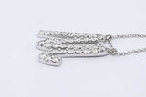 2.16ctw Lab Grown Diamond M Pendant Necklace 14k White Gold 8.6g Eb0125scrsa