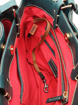 Dooney & Bourke Teal Saffiano Leather Flynn Shoulder Bag Eb1025cxdu