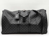 Louis Vuitton Keepall Bandoulière 55 In Damier Graphite Coated Canvas Fw0726lxzxdu