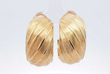 14k Yellow Gold Textured Hoop Earrings 19.1 Grams Eb0826lxxzsa