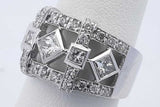 1.01cttw Diamond Ring In 14k White Gold 6.9 Grams Size 5 Eb0326rrxdu