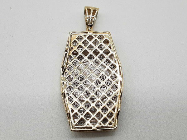 Chip Diamonds 10k Yellow Gold 10.9g Rolex Watch Style Pendant Do0425wxzde