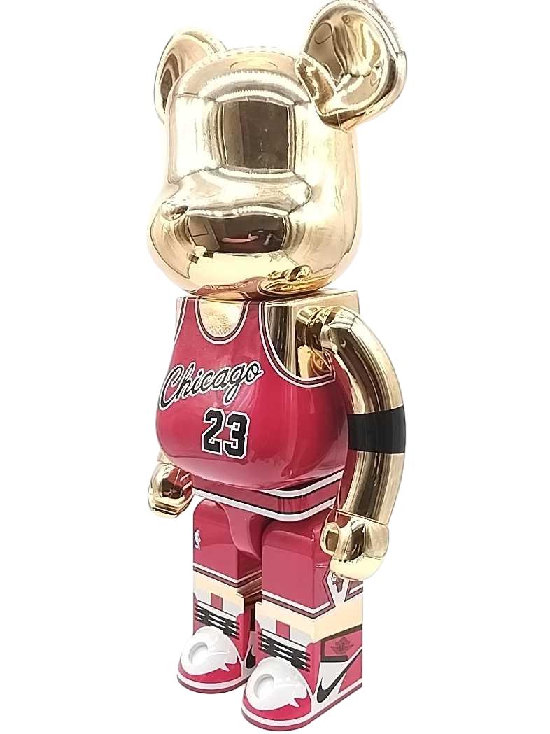 Medicom Toy Bearbrick Michael Jordan 1985 Rookie Jersey 1000% Gold