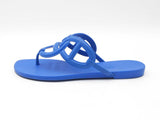 Hermès Egerie Chaine D'ancre Sandals In Blue Tpu Rubber Size 7.5 Fw1026ozxdu