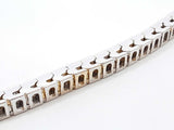 10.08 Cttw Princess-cut Diamond & 14k White Gold Square-link Tennis Bracelet 24.4 Grams 8 Inch Fw0726rxzdu