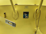 Hermes Birkin 35 Candy Lime Yellow Epsom Palladium Handbag Do0823lxzxzde