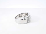 1.83 Cttw Diamond & 14k White Gold Multi-row Ring 9.2 Grams Size 11 Fw0926irxdu