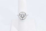 Lab Grown Cushion Cut Center Diamond 6ctw In 14k White Gold 4.6g Eb0623iprx