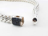 John Hardy Icon Chain Bracelet In Sterling Silver  & Blue Sapphire 47 Grams 8.5 Inch Fw0626wzxdu