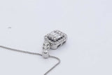 0.48cttw Diamond 14k White Gold Pendant Necklace 2.7 Grams 19.5 Inch Eb0326orxdu