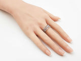 0.13 Cttw Diamond & 18k White Gold Openwork Butterfly Motif Ring 3.8 Grams Size 7 Fw00726ocrdu