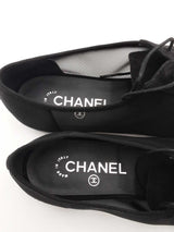 Chanel Mesh Crystal Cap Toe Cc Lace Up Oxfords Size 40 Eb1225lpxdu
