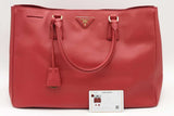 Prada Red Saffiano Leather Tote Bag Eb0526clrsa