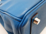 Hermes Birkin 25 Mykonos Blue Epsom Palladium Handbag Do0925lsxzxde
