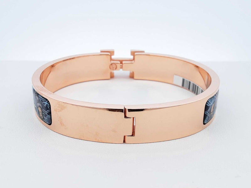 Hermès Clic H Sous Un Battement D'ailes Enamel Bracelet 6.5 Inch Fw1025orzdu