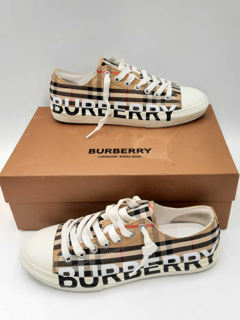 Burberry Larkhall Logo Archive Check Sneakers Size 42 Eb0924rxdu