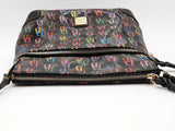 Dooney & Bourke Db75 Multi Logo Cross Body Black Aa0926pzsa