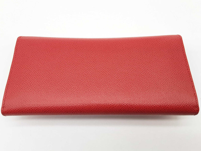 Salvatore Ferragamo Gancini Red Leather Continental Wallet Do0725lxzde