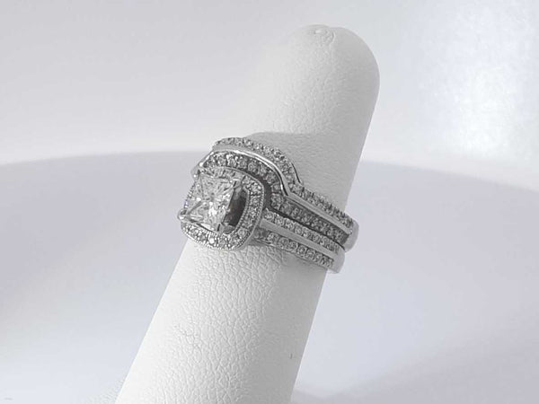 1.51ctw Diamond 14k White Gold 14k 8.5 Grams Ring Size 5 Sd0425lzrzsa