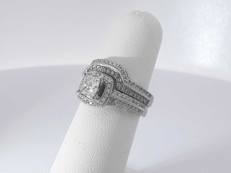 1.51ctw Diamond 14k White Gold 14k 8.5 Grams Ring Size 5 Sd0425lzrzsa