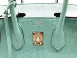 Hermes Birkin 25cm 2019 Blue Togo Palladium Hardware Handbag Aa0726ezxzsa