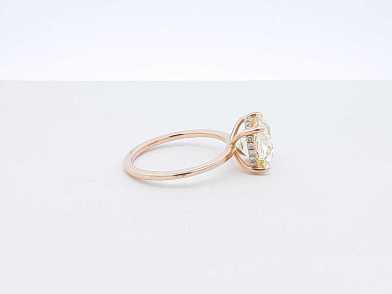 3.38 Cttw Old Mine Diamond & 14k Gold Ring & Cert 2.6 Grams Size 6 Fw0725rzxzdu