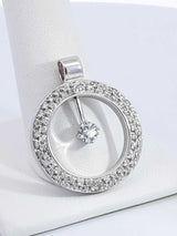 0.69 Cttw Diamond & 14k White Gold Floating Diamond Pendant 5.1 Gram Fw0126wlrdu
