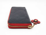 Louis Vuitton Blooming Flower Clemence Wallet In Navy Blue Monogram Empreinte Leather Fw0726lwrdu