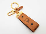 Mcm Cognac Brown Visetos Coated Canvas Goldtone Key Ring Do0926crde