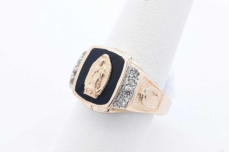 14k Yellow Gold Virgin Mary Ring 5.8 Grams Size 11.5 Eb1024lorsa