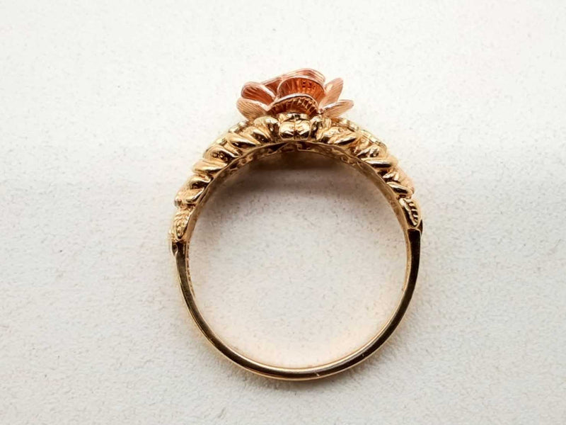 Coleman Black Hills Gold 10k Dakota Rose Ring Size 6.25 3.2g Lh1124lxzde