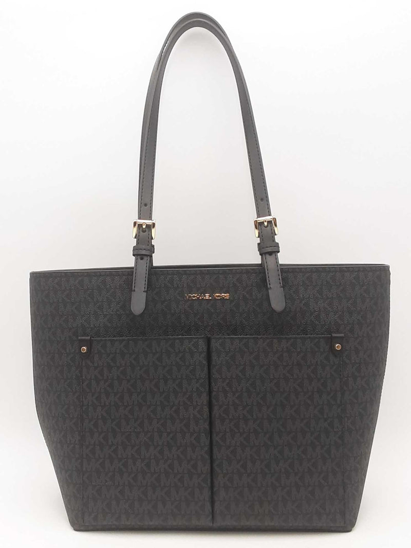 Michael Kors Jet Set Medium Black Handbag Aa0725rzsa