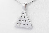 0.3cttw Diamond 14k White Gold Triangle Pendant Necklace 2.9g 21 In Eb0726olrsa