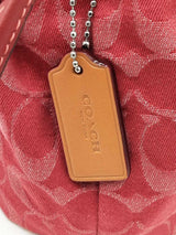 Coach Faye Mini Drawstring Bag In True Red Signature Denim Fw0726wxdu