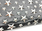 Jimmy Choo Black Leather Filipa Silver Star Stud Wallet Sd0626lzrde