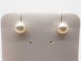 White Pearls 14k Yellow Gold 1.7g Stud Earrings Do0526llrde