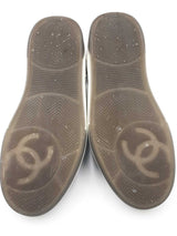 Chanel Light Blue Suede & Fabric Logo Sneakers Size 39.5 Eb1225lrxdu