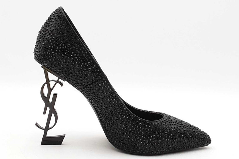 Saint Laurent Opyum Black Rhinestone Pumps Size 40 Eb1125oxzdu