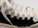 Amiri M.a. Court High Top Sneakers In Black & White Canvas Size 13 Fw0126lixdu