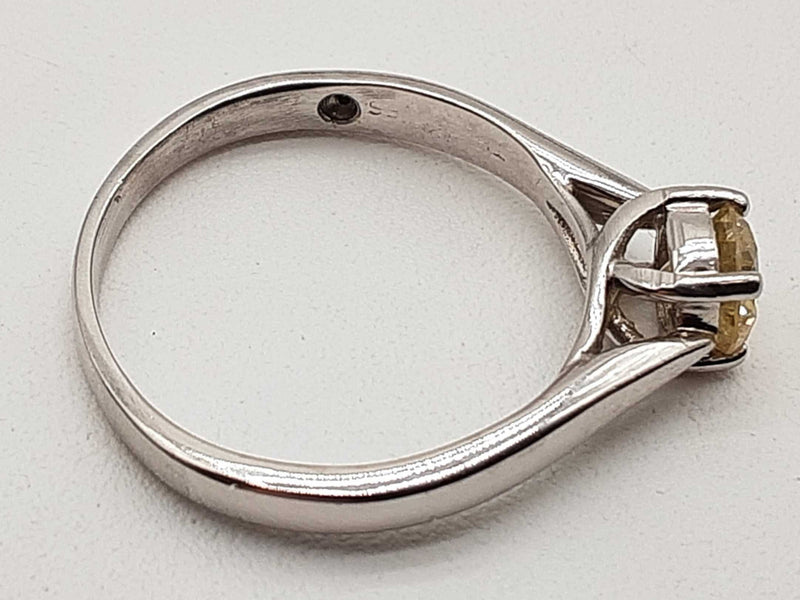 0.65 Cttw Champage Diamond 0.95 Platinum 5.1g Ring Size 8.75 Lh0324pixde