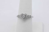 0.04cttw Diamond Heart Shape Ring In 10k White Gold 2 Grams Size 6.75 Eb0626loxsa