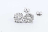 Approx. 0.90ctw Diamond Stud Earrings In 14k White Gold 3.5 Grams Eb0724pxzdu