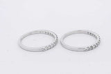0.26cttw Diamond Wedding Set In 14k White Gold 3.1 Grams Size 7 Eb0726oxzsa