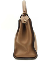 Fendi Peekaboo Brown Leather Top Handle Bag Eb0626pxzsa