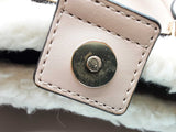 Michael Kors Hamilton Pale Pink Leather Shearling Satchel Do0926pxde