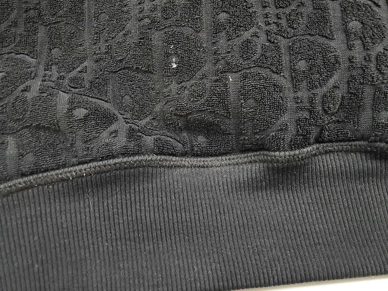 Christian Dior Black Oblique Jacquard Hooded Sweater Size Sm Do0425pxzde