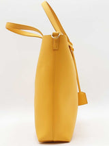 Yves Saint Laurent Yellow Leather North South Toy Shopping Tote Bag Eb1025wrxdu